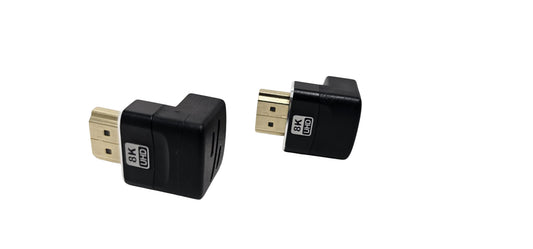 YCS basics 2 Pack HDMI Male to HDMI Female 90-Degree Angle Adapter UHD 8K