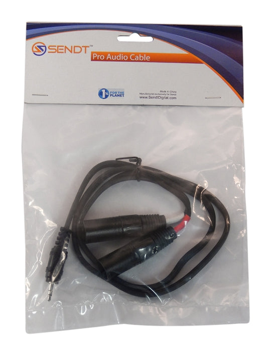 Sendt 3 foot 3.5mm Male to Dual XLR Male Cable