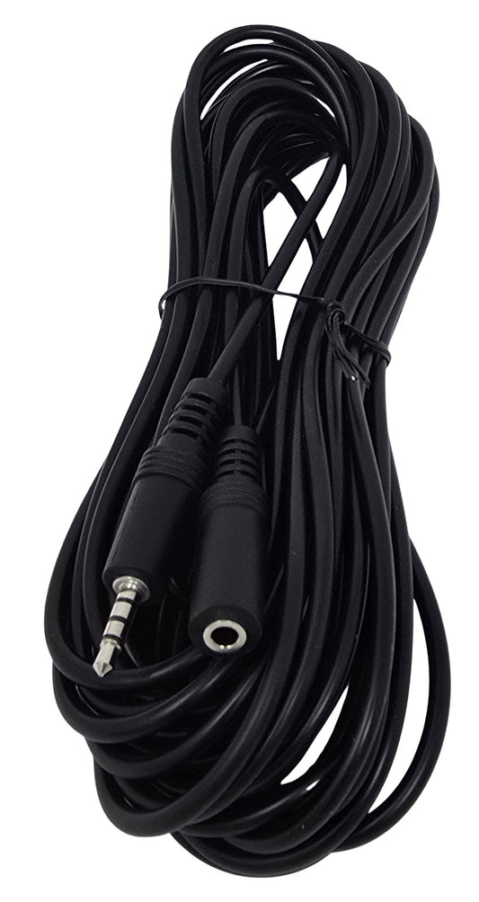YCS Basics 25 Foot 3.5mm Male To Female 4 Conductor TRRS Extension Cable