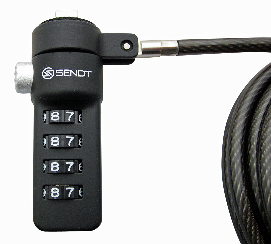 Five Pack Sendt Black Notebook / Laptop Combination Lock Security Cables
