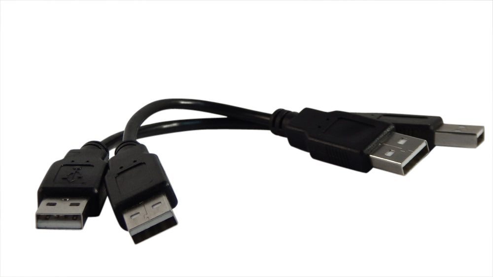 Your Cable Store 2 Pack 6 Inch Black USB 2.0 High Speed Male A to Male A Cable 0.5 Ft