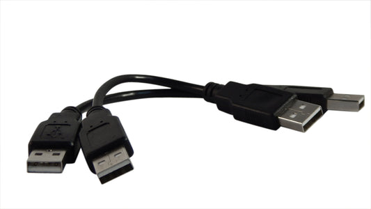Your Cable Store 2 Pack 6 Inch Black USB 2.0 High Speed Male A to Male A Cable 0.5 Ft